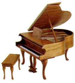 Dollhouse Pianos from FINGERTIP FANTASIES Dollhouse Miniatures